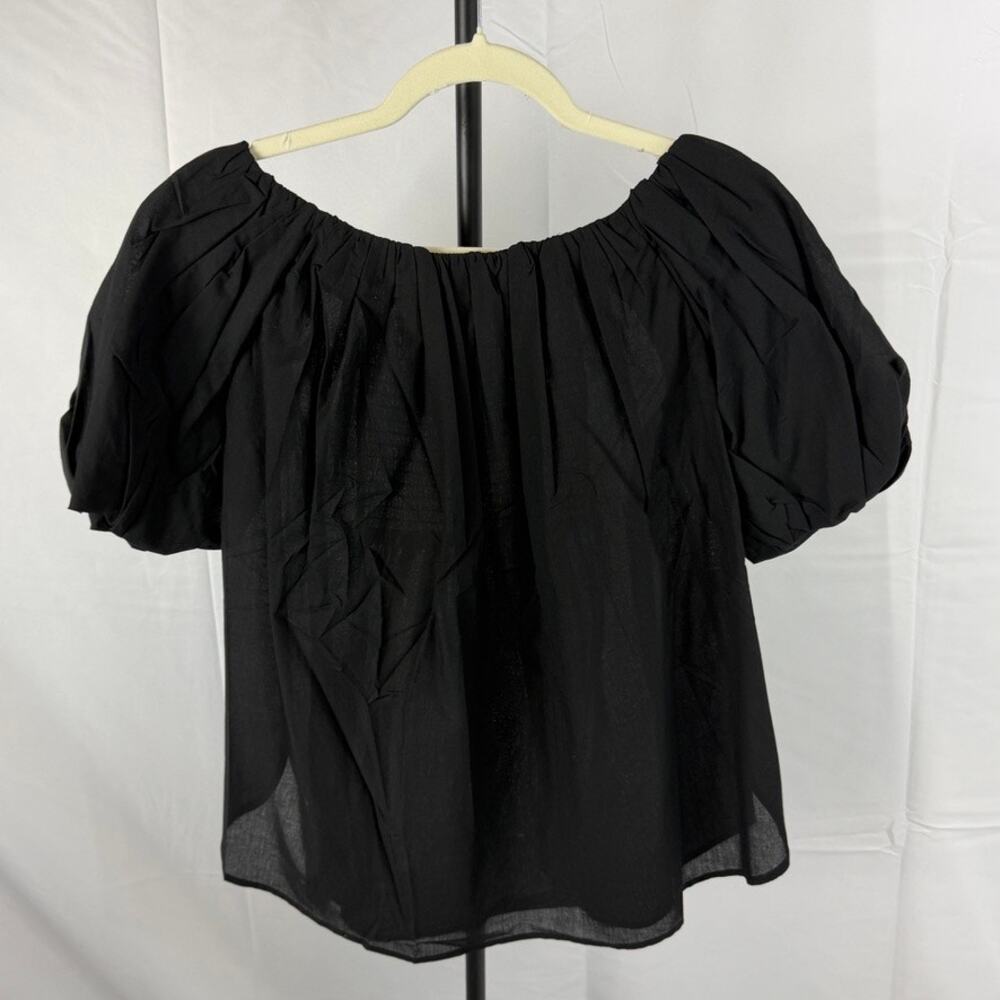 NWT Harshman Black Keiko Blouse 100% Cotton Blouse